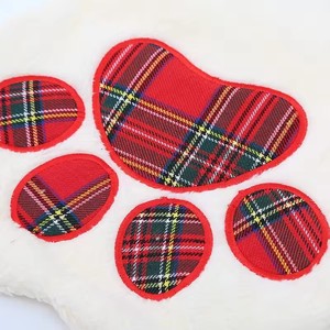 Calzini bianchi a sublimazione con zampa di peluche a sublimazione calza natalizia stock natalizi - Product Image 4