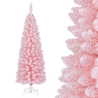 Arbre de Noël artificiel personnalisable de 150 cm, arbre en crayon rose, décorations de Noël, fournitures
