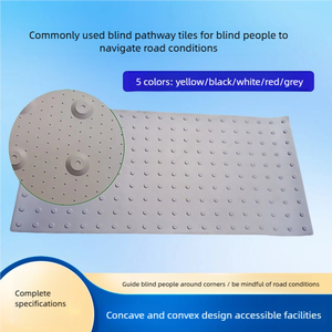 Dalles de pavage tactiles Duonik en <span class=keywords><strong>PVC</strong></span> 8 mm, imperméables et résistantes à l'humidité, antidérapantes, 120*60 cm, pour gares - Product Image 3