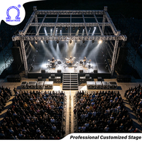 Plataforma de Escenario Portátil de Aluminio Impermeable y Antideslizante con Estructura de Truss para Organizadores de Festivales de Música y Conciertos al Aire Libre