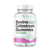 Gummies de colostrum bovin en gros avec logo personnalisé, colostrum bovin de qualité alimentaire 40%, gummies véganes au colostrum