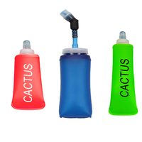Flasque en TPU souple sans BPA de 150ml 200ml 250 300ml pour vélo de course portable pliable pour le sport