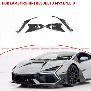 Accessoires automobiles : Garnitures décoratives pour phares en fibre de carbone sèche style MSY pour Lamborghini Revuelto (paupières en fibre de carbone) - Product Image 4