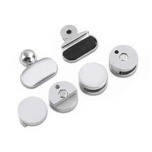 Glass <b>Mirror</b> Holder Wall Mounted Oval Zinc Alloy Durable Bathroom Support - Product Image 3