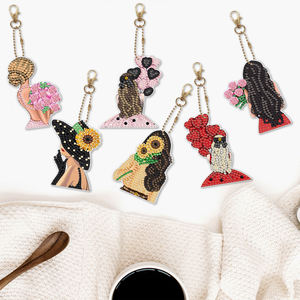 Promotion des ventes d'usine 5d bricolage diamant peinture Kits porte-clés personnage diamant porte-clés ange filles porte-clés décor - Product Image 5