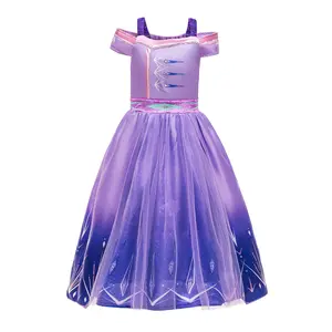 K04 Neuheiten Anna Elsa Princess Dress Party 2 Hochwertiges Halloween Kostüm Girl Princess Dress