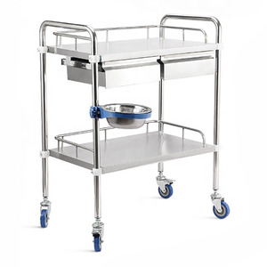 Factory Outlet Stainless Steel Hospital Medical Cart Treatment <strong>Trolley</strong> - Product Image 5