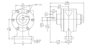 Motori pneumatici a palette a montaggio orizzontale motori pneumatici antideflagranti di sicurezza