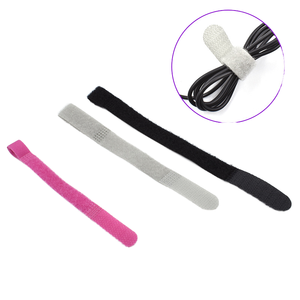 P-Type Eco-Friendly Self-Adhesive <strong>Hook</strong> <strong>Loop</strong> Cable Tie Strap <strong>Fasteners</strong> for Cellphone USB Data Wire Charger Earphone Phone - Product Image 1