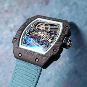 Reloj de Buceo Mecánico Automático para Hombre RM6702 de Lujo OEM, Cristal de Zafiro, Resistente al Agua 100m, Correa de Goma, Fibra de Carbono de 7.8mm - Product Image 4