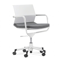 Chaise de conférence ergonomique exécutive en tissu certifiée TUV, accoudoirs en PP, siège en mousse haute densité, hauteur réglable, pivotante