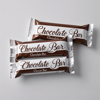 Sacs rectangulaires en plastique thermoscellés avec logo personnalisé de 4g de feuille de bonbons en mylar sac de barre de chocolat scellé à l'arrière en PET pour champignons