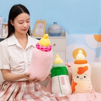 Boneka Plush Mainan Baru Warna-warni, Bantal Botol Bayi, Boneka Plush Lembut untuk Anak-anak