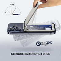 Compatible avec la coque arrière magnétique à fentes pour cartes, support à charnière magnétique, tissus techniques, utilisation sur bureau, support magnétique