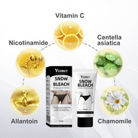 Crème de blanchiment à l'acide hyaluronique neige personnalisée en usine 7 jours Lotion blanchissante la plus forte pour les aisselles