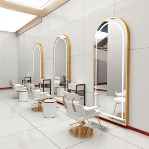 Grand miroir pleine longueur avec lumières LED miroirs muraux complets pour <span class=keywords><strong>salon</strong></span> <span class=keywords><strong>de</strong></span> <span class=keywords><strong>coiffure</strong></span> design <span class=keywords><strong>de</strong></span> luxe moderne personnalisé - Product Image 2