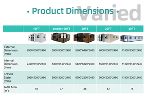 Maison conteneur pliable, cabine mobile préfabriquée, panneau <span class=keywords><strong>sandwich</strong></span>, installation rapide, bâtiment d'hébergement temporaire - Product Image 6