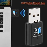 Adaptador WiFi USB 2.0 de 300Mbps - Plug-and-Play para Windows 10/8/7/XP y Mac OS, Tarjeta de Red para PC de Escritorio/Portátil