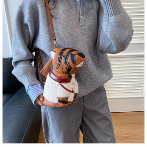 Sac à bandoulière en forme de tigre de simulation, sac à dos en peluche, sacs d'école pour la maternelle, sac réglable, jouet animal de dessin animé, cadeau pour enfants - Product Image 5