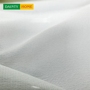 Rideaux en voile 100% polyester de style américain moderne, blancs, avec <span class=keywords><strong>tringle</strong></span> isolante en corde tissée, solides, pour salon, cantonnières, ignifuges - Product Image 4