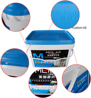 Offre Spéciale PP 1L 2L 3L 4L 5L 10L 18L 20L Seaux en plastique de 5 gallons avec poignée et couvercle Seau en plastique