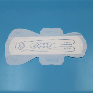 Tovagliolo sanitario monouso personalizzato in fabbrica con stampa <span class=keywords><strong>blu</strong></span> tamponi mestruali in cotone per la salute delle donne - Product Image 3