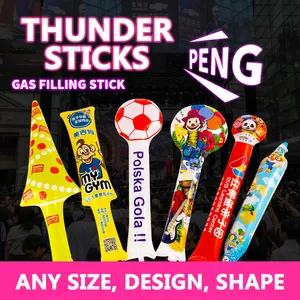 Bolisi Oem Thunder Sticks Wk 2022 Juichen Klepel Noisemaker Custom Logo Led Opblaasbare Lawaai Makers Voor Fifa Wk