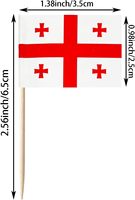 Drapeau de la Géorgie sur pique à prix réduit et livraison rapide, mini drapeaux de la Géorgie sur piques pour décorer les cupcakes, nouveauté