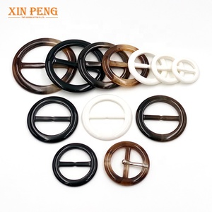 Personalizado diseño redondo rectangular de resina de plástico abrigo hebilla abrigo - Product Image 4