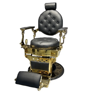 Toptan Fiyatlı Güzellik Kuaför Koltuğu Berber Koltuğu Vintage PVC Deri Salon Mobilyası Berber Koltuğu - Product Image 1