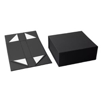 Nouvelle boîte cadeau pliante magnétique rigide en carton noir de luxe Pulida 2025, grande, recyclable, avec faible quantité minimale de commande