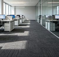 Dalles de moquette carrées modulaires 66x66cm, support non-tissé, nylon, insonorisantes, antistatiques, pour sols de bâtiments commerciaux