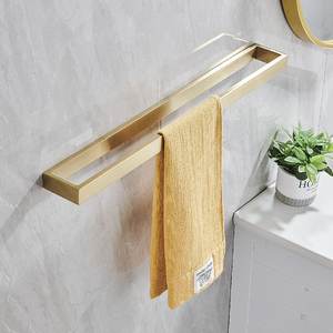 Portasciugamani pieghevole in oro da parete in acciaio inox per il bagno per uso alberghiero e domestico - Product Image 1