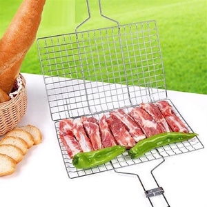Panier <span class=keywords><strong>de</strong></span> <span class=keywords><strong>légumes</strong></span> en acier inoxydable 304, filet <span class=keywords><strong>de</strong></span> grillage pour barbecue, grille carrée pour hamburgers - Product Image 5