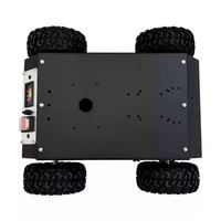 Voiture 4x4 C400 sur plateforme de développement ROS avec roues en caoutchouc de 130 mm, châssis en acier robuste pour terrains accidentés
