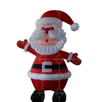 Globo de Papá Noel inflable de PVC gigante con soplador de aire para decoración de fiestas al aire libre, festivales, eventos también servidos como tienda de globos de nieve