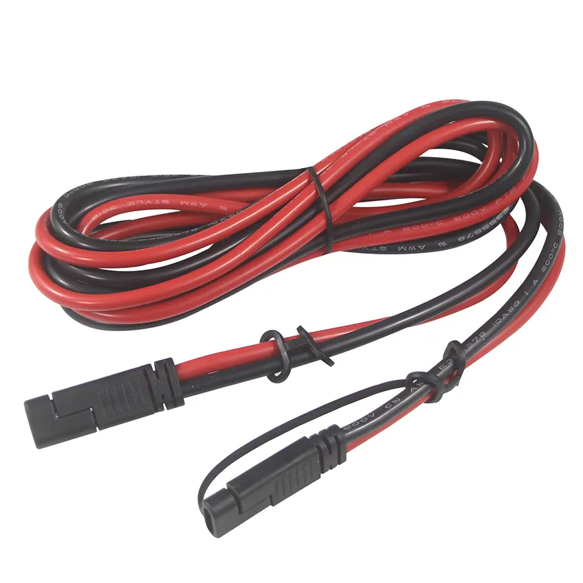 3Ft 12V Terminal de anillo Sae 10Mm anillo O conectores Cable de extensión Cable Solar Cable de cableado conectores para cargador de batería