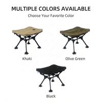 Chaise de camping pliable en aluminium de luxe portable avec repose-pieds intégré - Tabouret léger et compact pour la plage, la randonnée en plein air