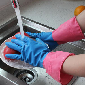 Vente chaude Coude Longueur Jardin Double Face Personnalisé Ménage Poids Lourd Long Gants De Travail En Latex De Sécurité - Product Image 5