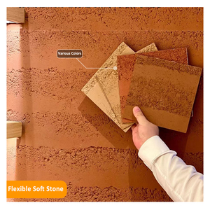 Prix bon marché Carreaux muraux décoratifs Revêtement flexible en terre battue et en pierre de béton pour mur intérieur et extérieur - Product Image 4