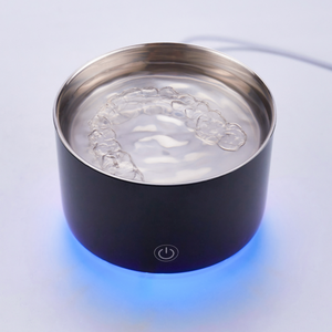 专业超声波假牙清洁器 55KHz 牙齿矫正器超声波清洁器 130ML 迷你牙齿清洁机 - Product Image 1