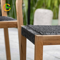 Mobilier de jardin Mobilier d'extérieur en teck Table et chaises d'extérieur en teck Ensemble de salle à manger d'extérieur pour hôtel Mobilier de restaurant