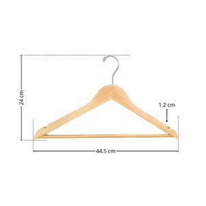 Cintre en bois naturel de haute qualité avec encoches pour les épaules et crochet pivotant à 360 degrés, fabriqué au Vietnam - Product Image 2