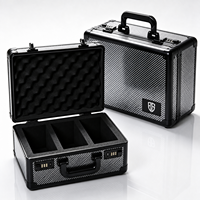 Aluminium 3-Reihen Aufbewahrungsbox für Bewertete Karten Premium Sammelkarten-Etui für PSA-Bewertete Sportkarten Slab Case