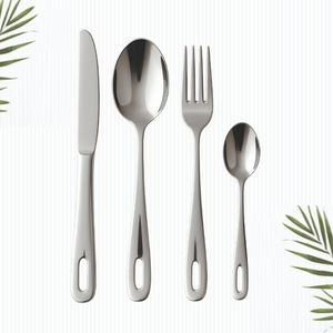 Ensemble de couverts suspendus en acier inoxydable durable de 24 pièces avec finition miroir, compatible lave-vaisselle et support de table - Product Image 3