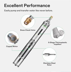 Bomba Sumergible para Pozos Profundos de 48V 1HP (0.75kW): Alto Flujo y Presión, Totalmente de Acero Inoxidable (Agua Limpia, Personalizable OEM) - Product Image 6