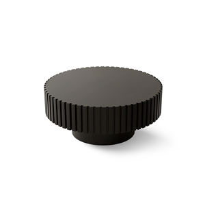 Gran oferta, mesa redonda negra moderna, juego de mesa de centro de grano Vertical 3D, mesa de centro de madera negra para muebles para el hogar - Product Image 6