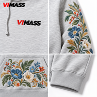 Solution de vêtements personnalisés tout-en-un de Source Factory : Motifs de broderie exquis, tendances de la mode, sweat à capuche pour homme