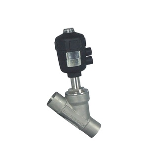 Vanne d'angle pneumatique à commande pneumatique en acier inoxydable à double action pour air, eau et vapeur, commande urgente Covna - Product Image 1