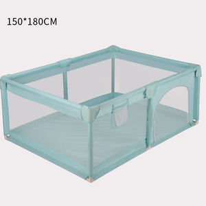 Parc pour bébé pliable avec logo personnalisé, grand, intérieur/extérieur, clôture de sécurité pour bébé, parc de <span class=keywords><strong>jeu</strong></span> en maille pour bébé - Product Image 4